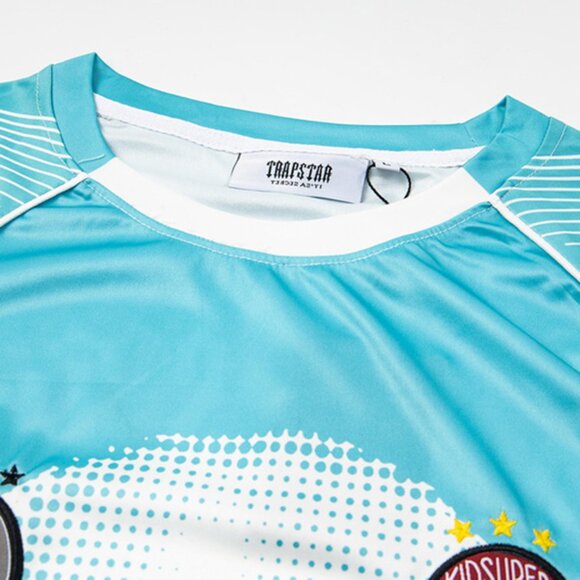 Trapstar  Light Blue Portrait Print Sport T Shirt - Picture 3 of 4